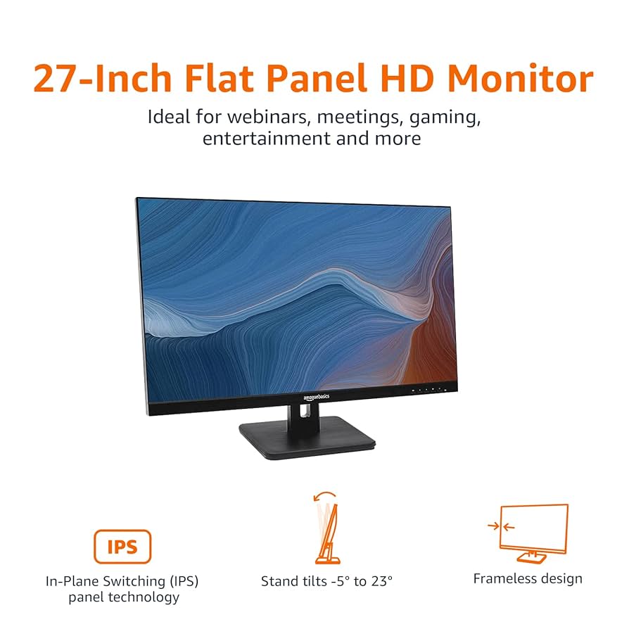 Amazon Basics 27インチ モニター Amazon.com: Amazon Basics 27 inch Gaming Monitor, FHD 1080P